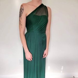 Silk Forest green gown